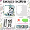 (US Only)Acrylic Special Shape Flower and Penguin Diamond Painting Picture Frame