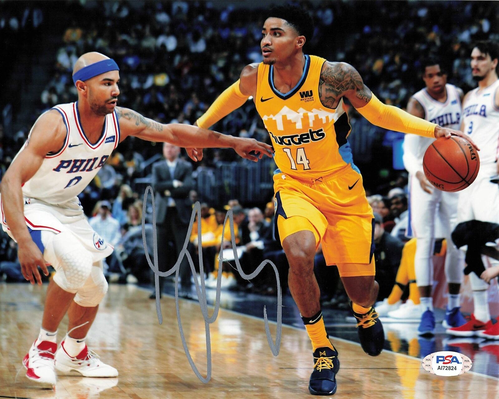 Gary Harris signed 8x10 Photo Poster painting PSA/DNA Denver Nuggets Autographed