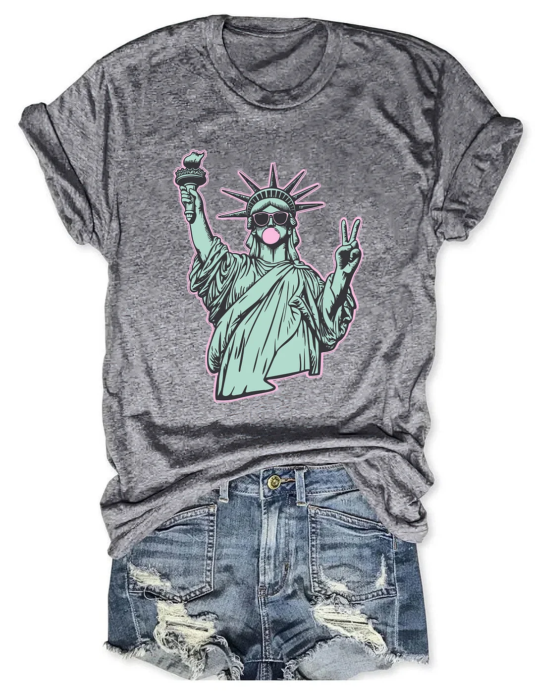 4th Of July Statue Of Liberty T-shirt