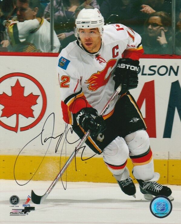 JAROME IGINLA SIGNED CALGARY FLAMES 8x10 Photo Poster painting #1 HHOF Autograph