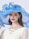 Women's Floral Bucket Hat Largr Brim Flower Decoration UV Protection Sun Hat