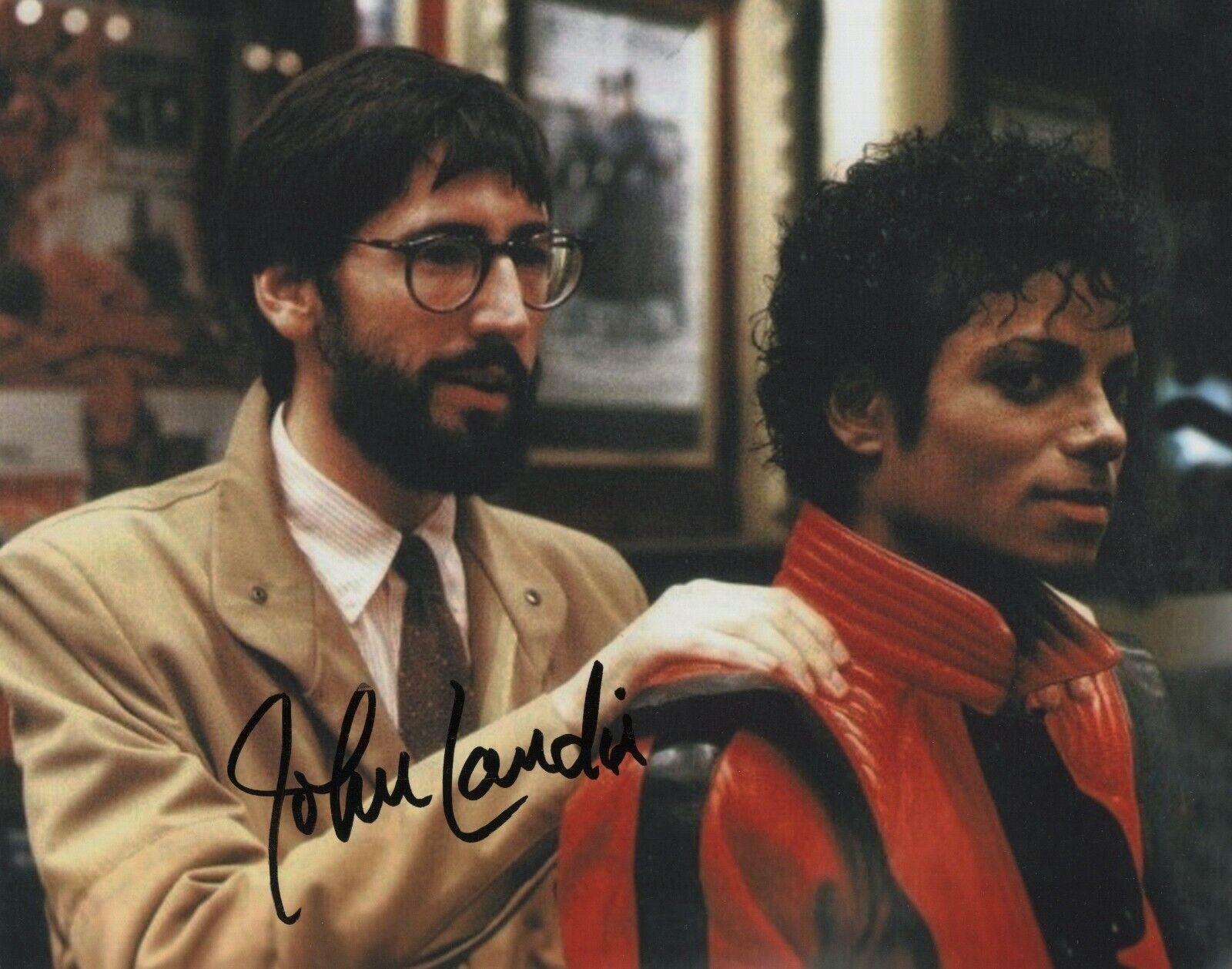 JOHN LANDIS SIGNED AUTOGRAPH 8X10 Photo Poster painting MICHAEL JACKSON THRILLER VIDEO