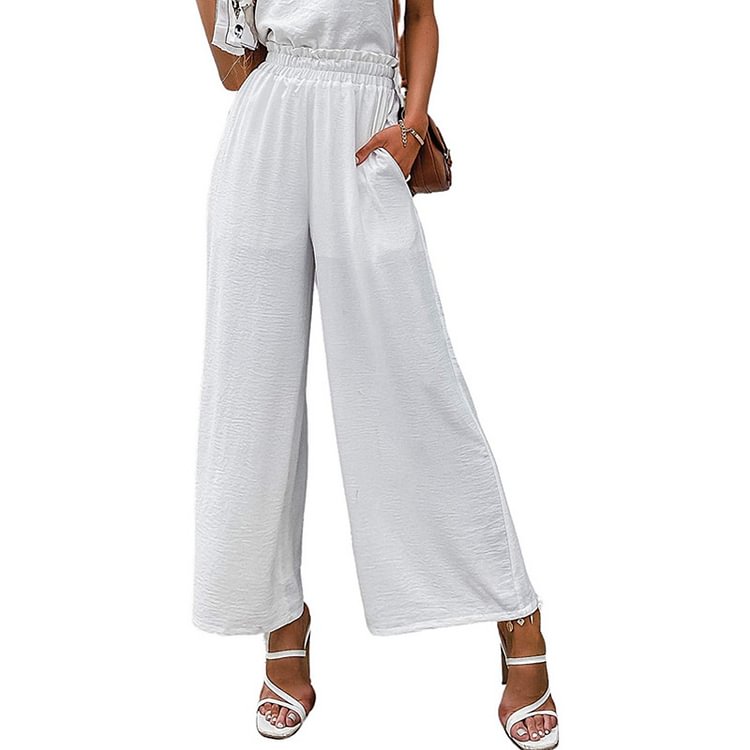 Pantalones anchos de cintura alta