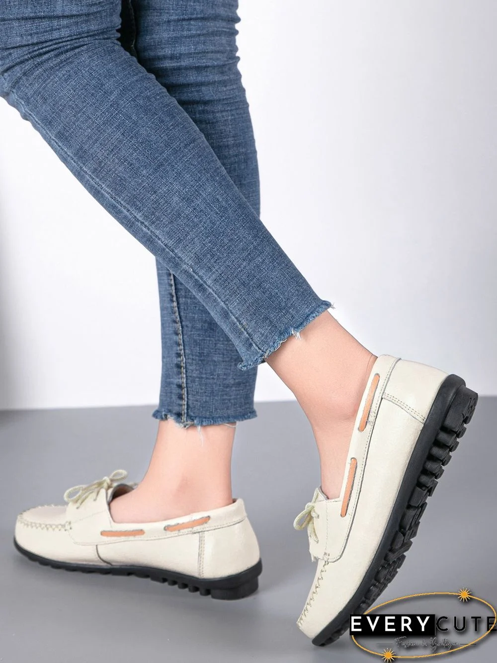 Retro Casual Simple Lace-up Flat Shoes