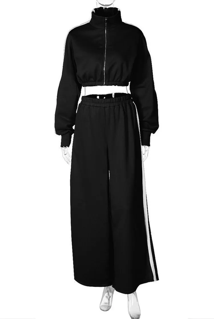 Women's Casual Zip Up Hoodie and Pants Tracksuit Set