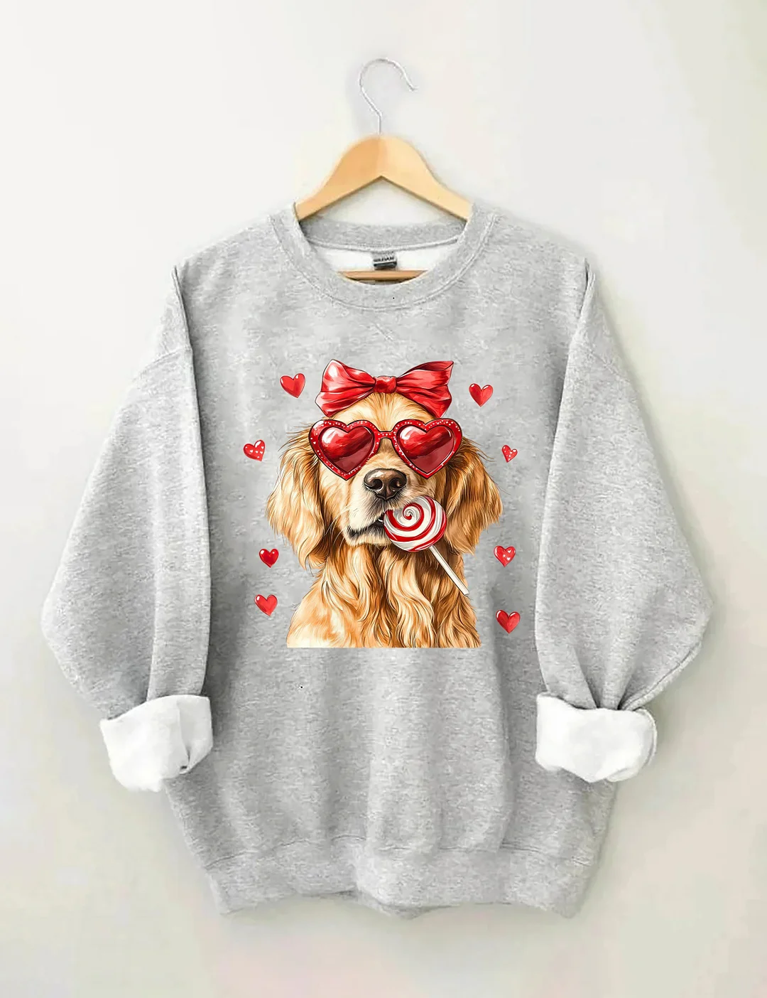 Cute Valentine Golden Retriever Sweatshirt