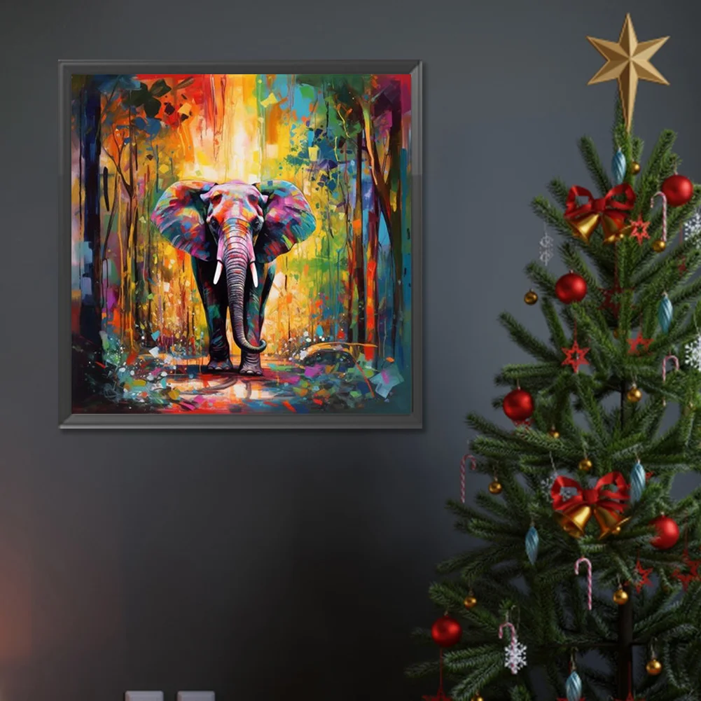 Diamond Painting - Full Round Drill - Elephant(Canvas|30*30cm)
