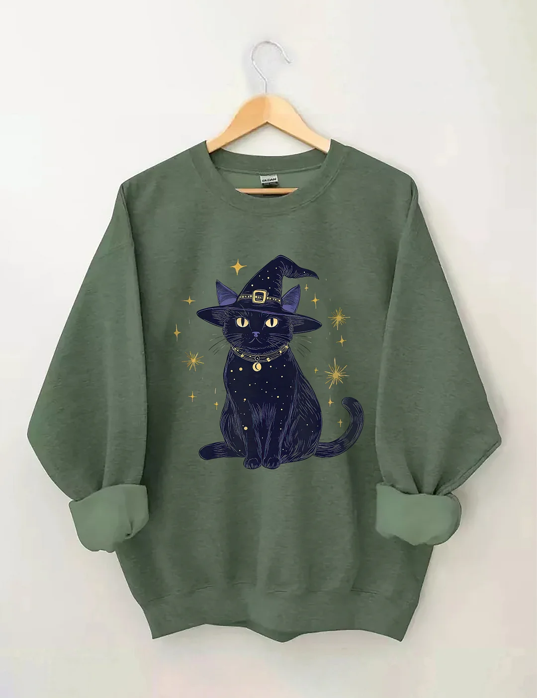 Halloween Witch Kitten Sweatshirt