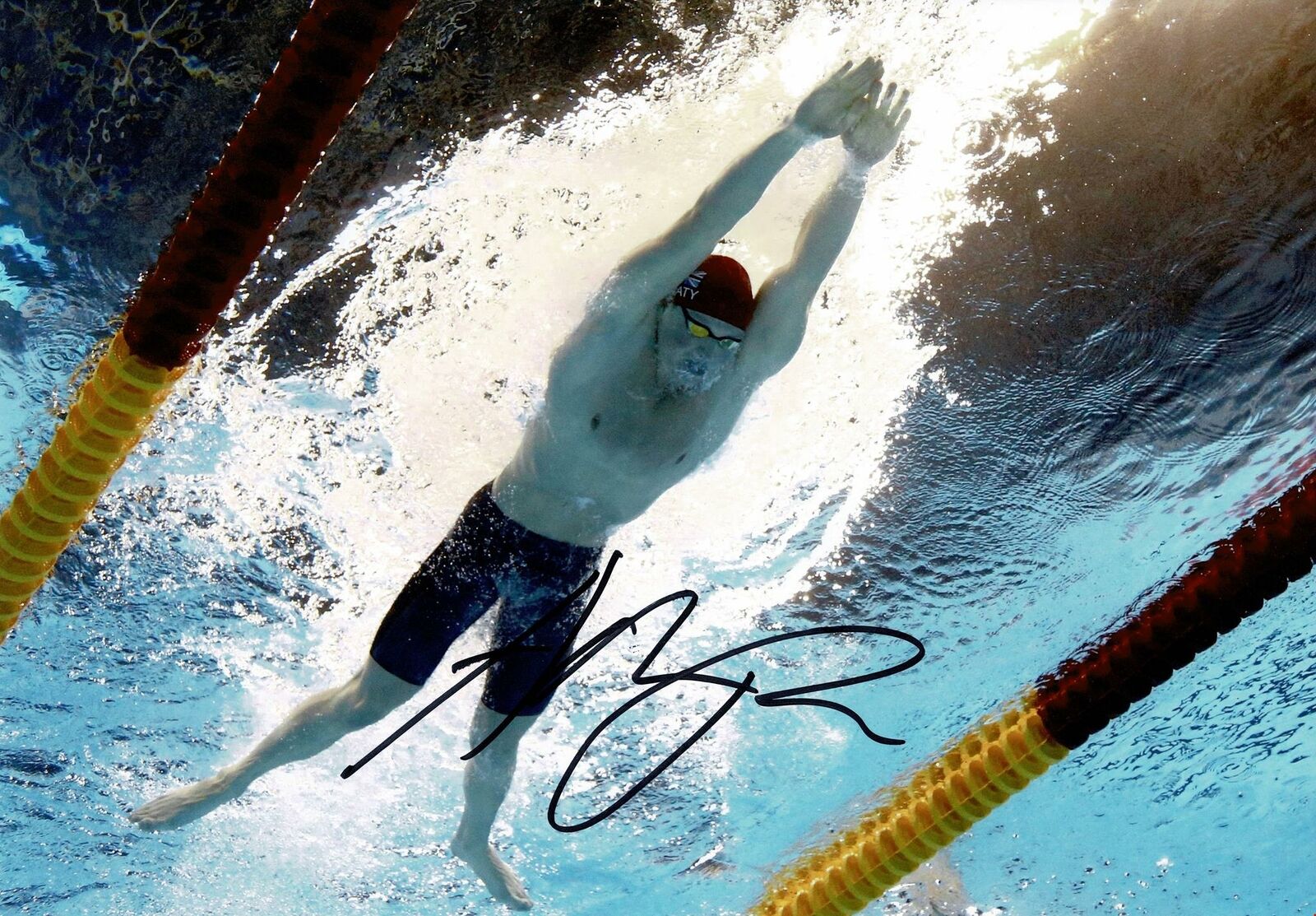 Adam Peaty Signed 12X8 Photo Poster painting Rio 2016 Tokyo 2020 Genuine Signature AFTAL COA (H)