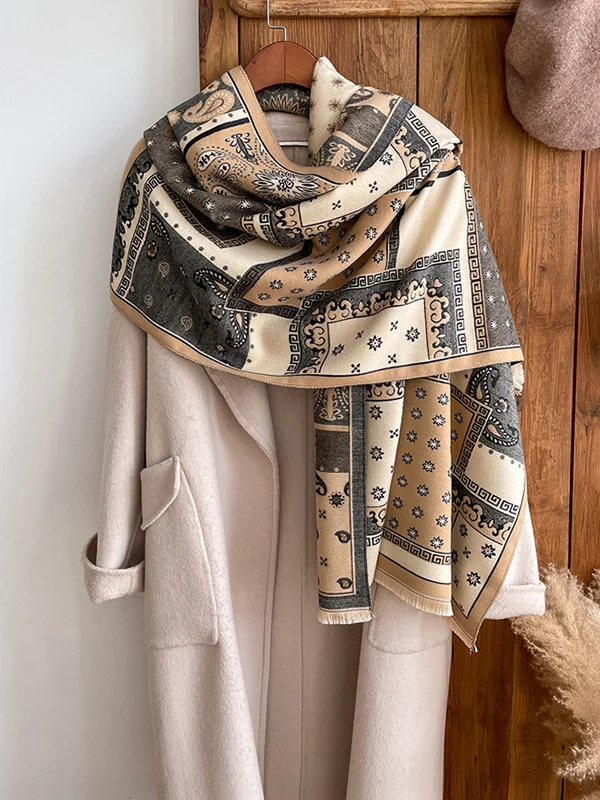 Floral Printed Shawl&Scarf