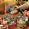 6Pcs DIY Pearl Diamond Painting Christmas Cards, 3D Greeting Card Craft Kits with Resin Pearls, Handmade Holiday Cards for Adults, Christmas Gifts & Decorations