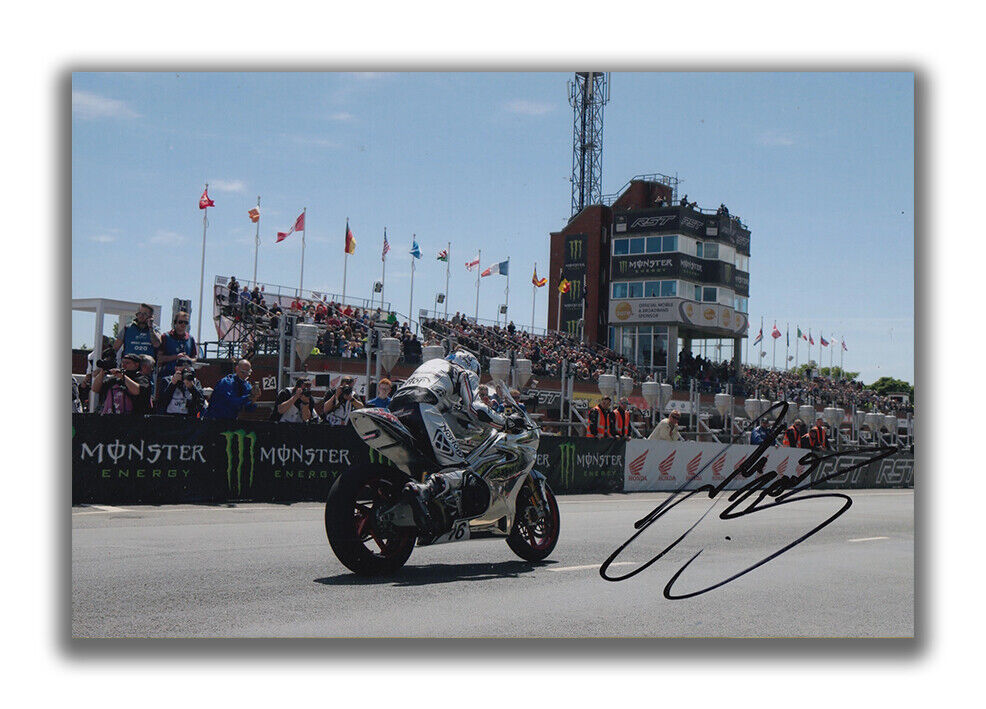 JOSH BROOKES HAND SIGNED 12X8 Photo Poster painting - ISLE OF MAN TT AUTOGRAPH - NORTON.