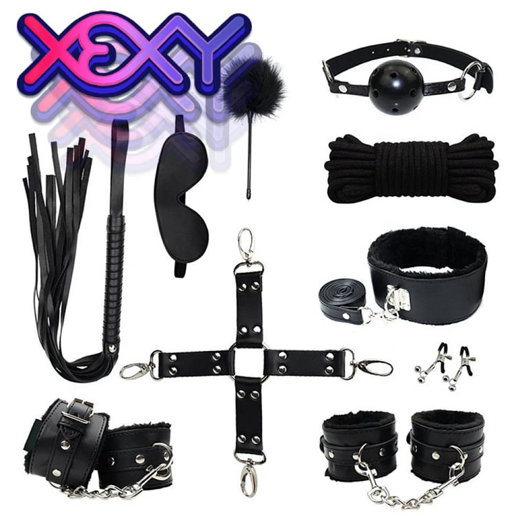 pornhint Pornhint 10 Piece BDSM Bondage Kit XEXY ADULT SEX TOYS. BDSM