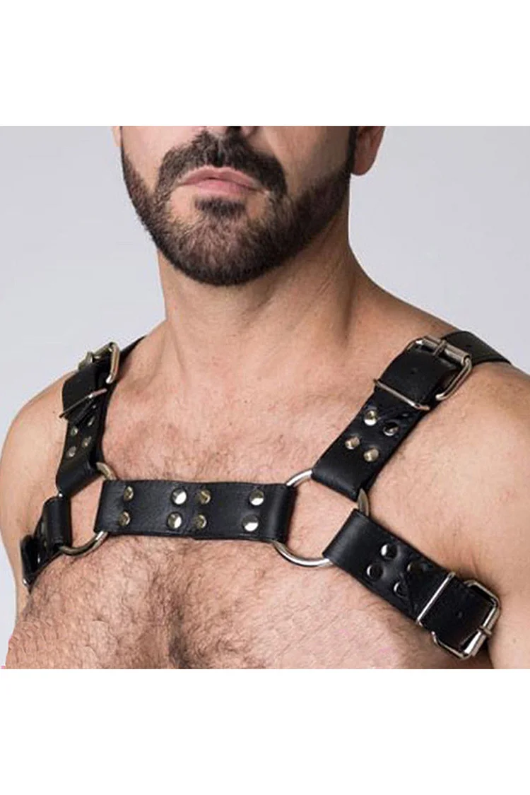 Men's Leather Restraint Band Clothing Festival Body Harness