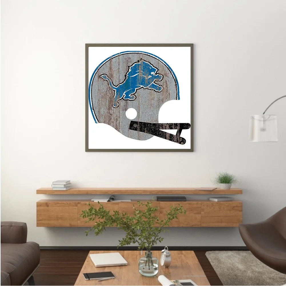 Diamond Painting - Full Round Drill - Detroit Lions(30*30cm)