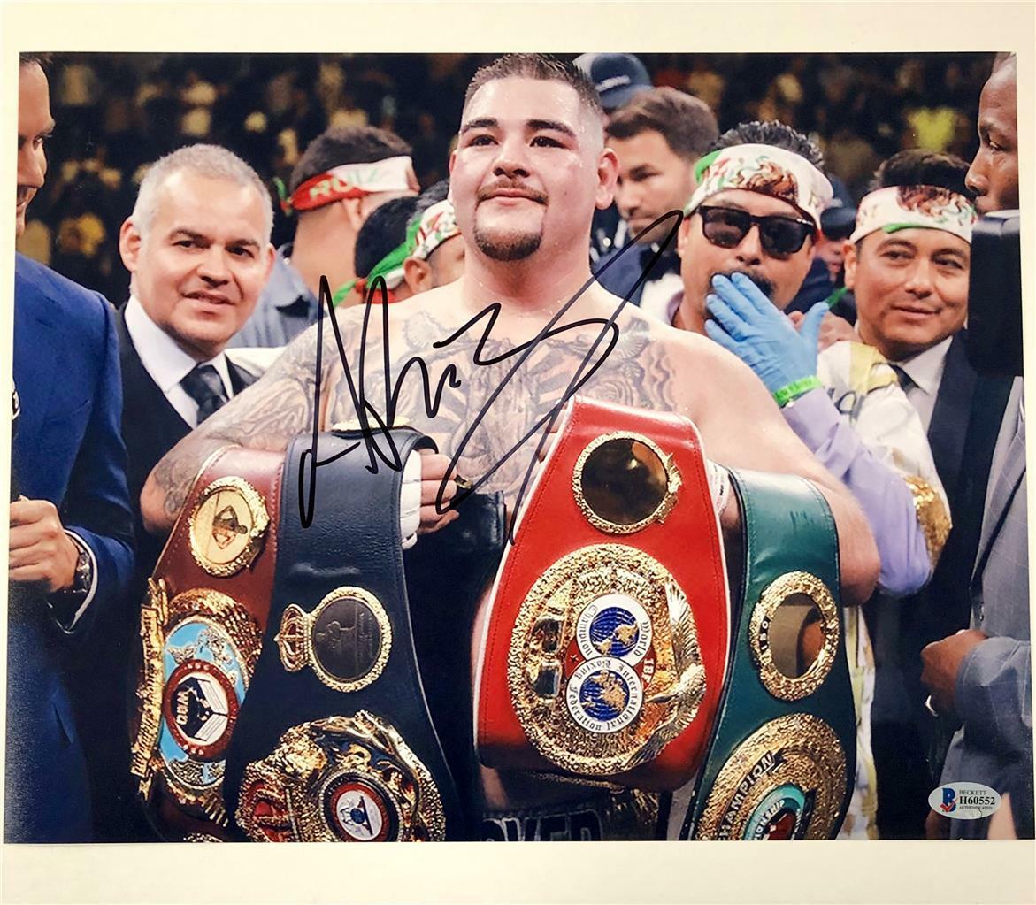 ANDY RUIZ JR Autograph Signed 11x14 Photo Poster painting vs. Anthony Joshua V ~ Beckett BAS COA