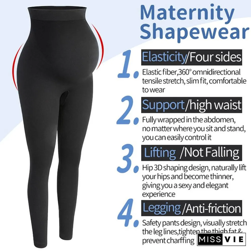 Womens Maternity Leggings Seamless Belly Compression Pregnancy Support Stretch Breathable