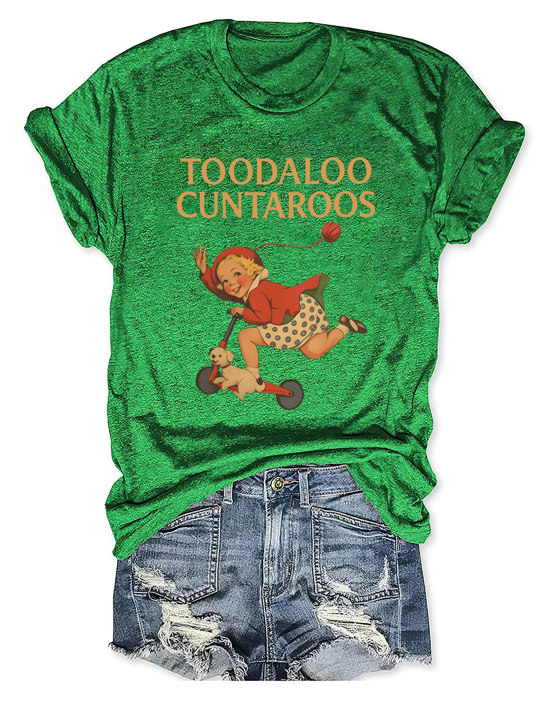 Toodaloo Cuntaroos Funny Roller Girl T-shirt