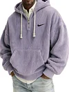 Men's Textured Relaxed-Fit Oversized Corduroy Hoodie