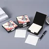 (US Local)PU Butterfly Flower Diamond Painting Notecard Box with 160 Sheets of Paper