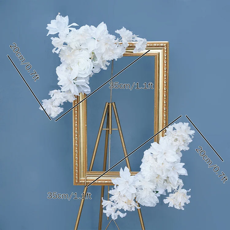 A8764 White Champagne Cherry Blossom Flower Row Decor Wedding Backdrop Stand