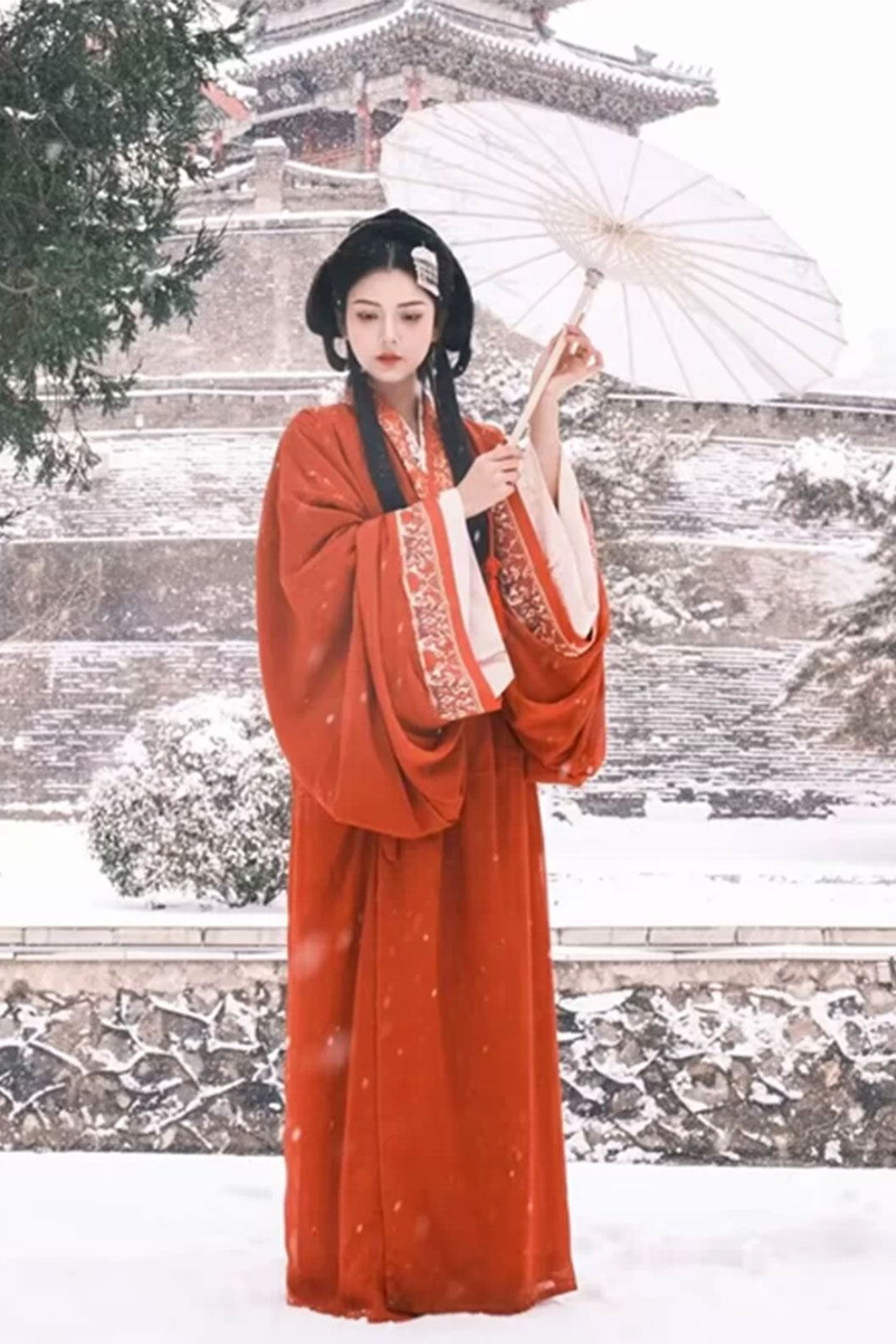 Warring states robe wide sleeved robe top with ruqun -xinghejiumeng 星河旧梦 Stupa Stones