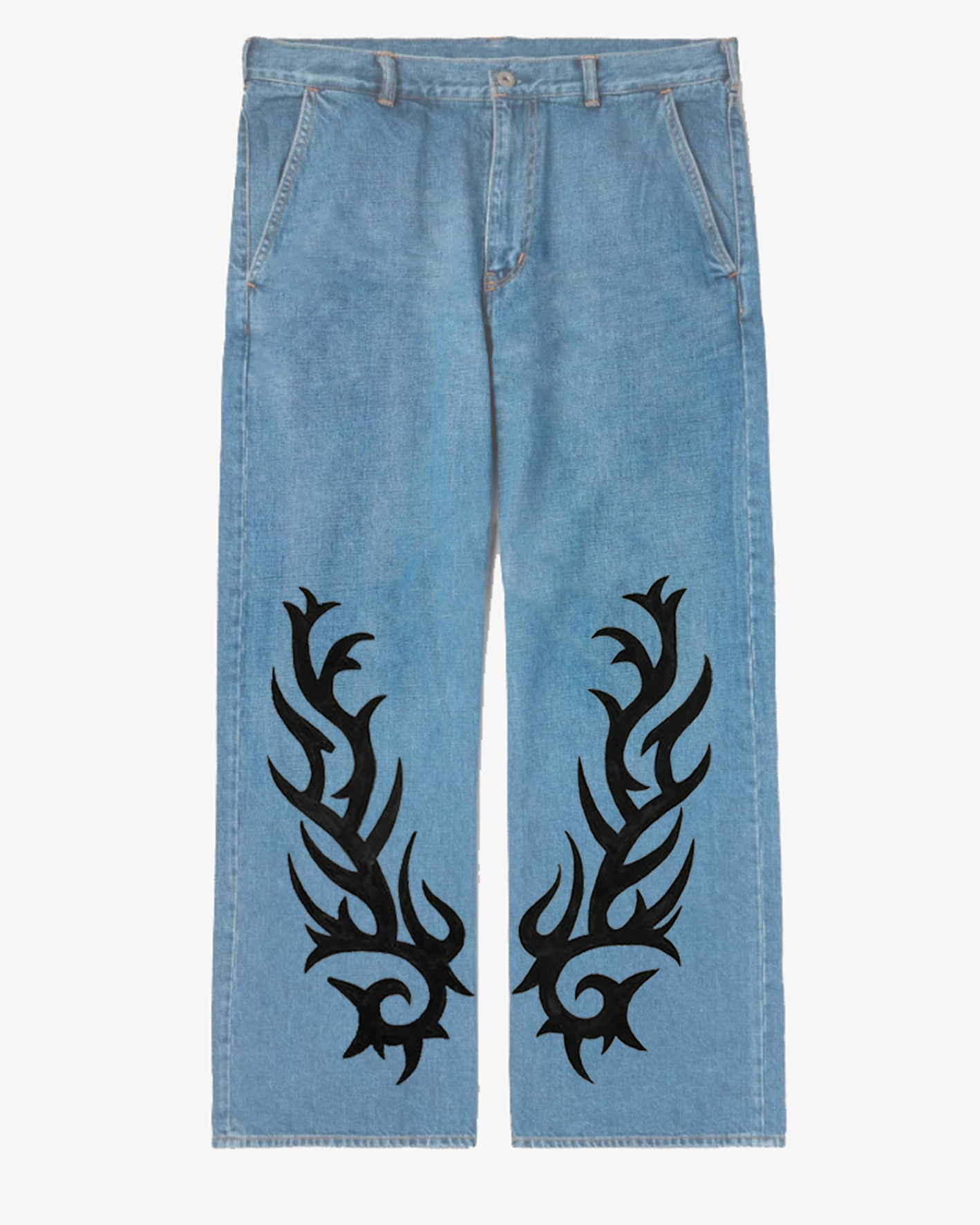 Plus Size Boys 2025 Fashion Street Print Jeans