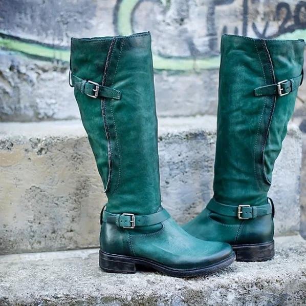 Artificial Leather Buckle Winter Boots -boots
