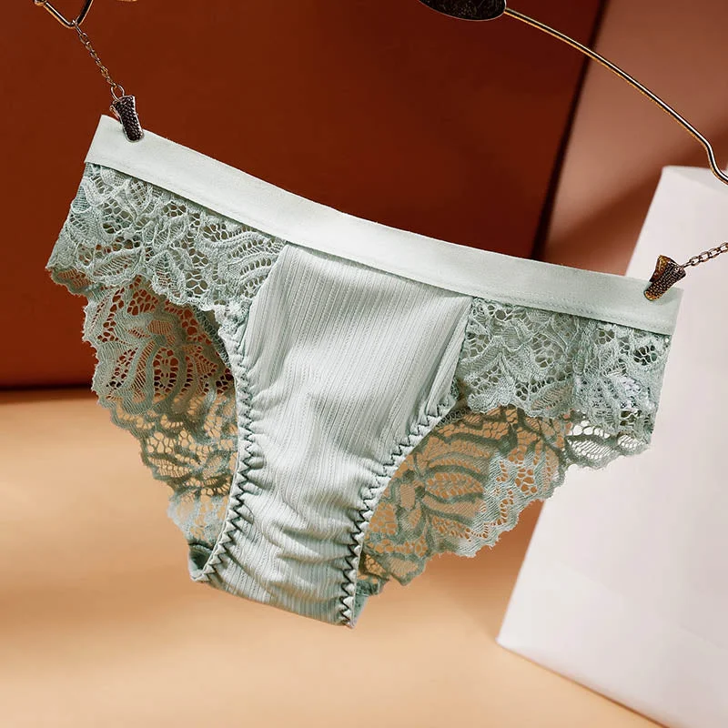 Sexy Panty Briefs Lace Panties Women Underwear Transparent Lingerie for Female Ladies Plus Size L-XXL Floral Underpants