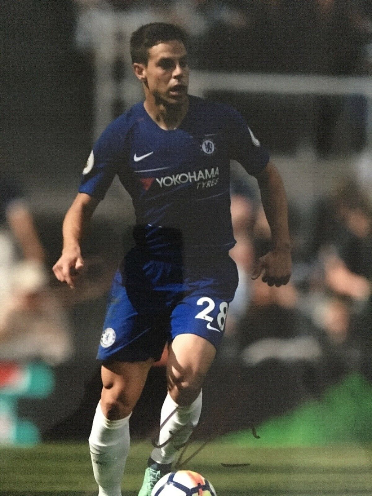 CESAR AZPILICUETA - CHELSEA FOOTBALLER - EXCELLENT SIGNED COLOUR Photo Poster paintingGRAPH