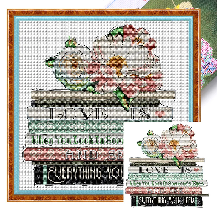 Joy Sunday』Love - 14CT Stamped Eco-Friendly Cotton Thread Cross