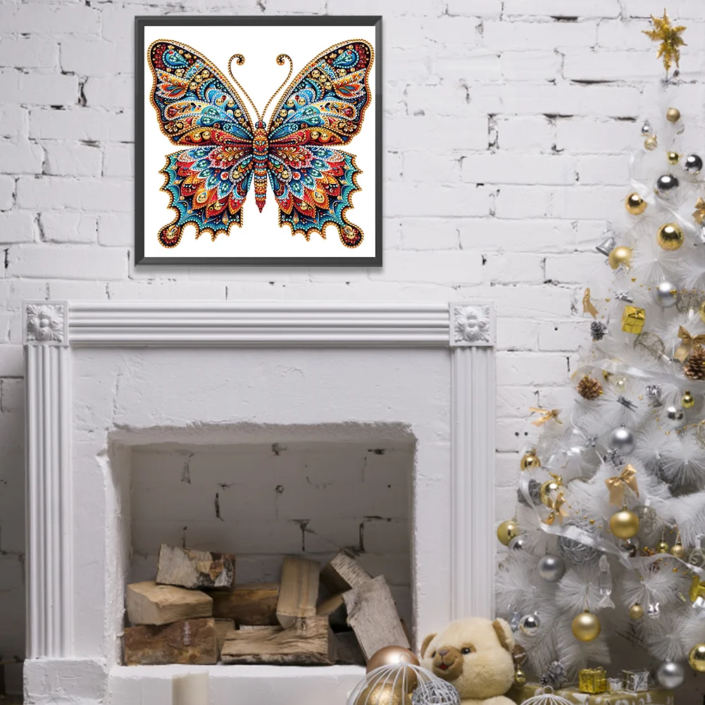 Diamond Painting - Partial Special Shaped Drill - Gorgeous Butterfly(Canvas|30*30cm)