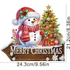 H&ouml;lzerne Willkommen zu Hause Weihnachten Schneemann - 5d DIY Handwerk Wandhaken