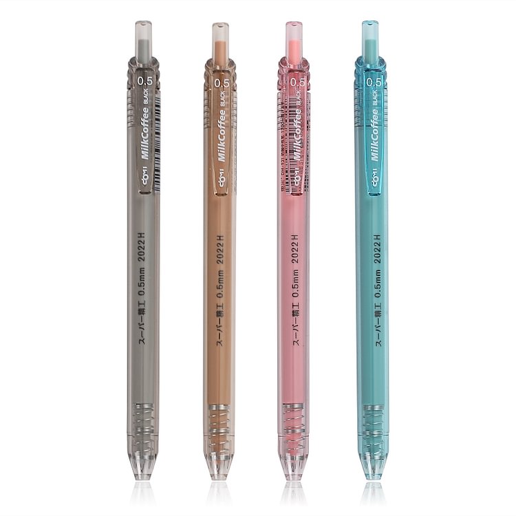JOURNALSAY 4Pcs/Set ST Needle Tip Gel Pen 0.5mm Black Ink Retractable Student Writing Exam