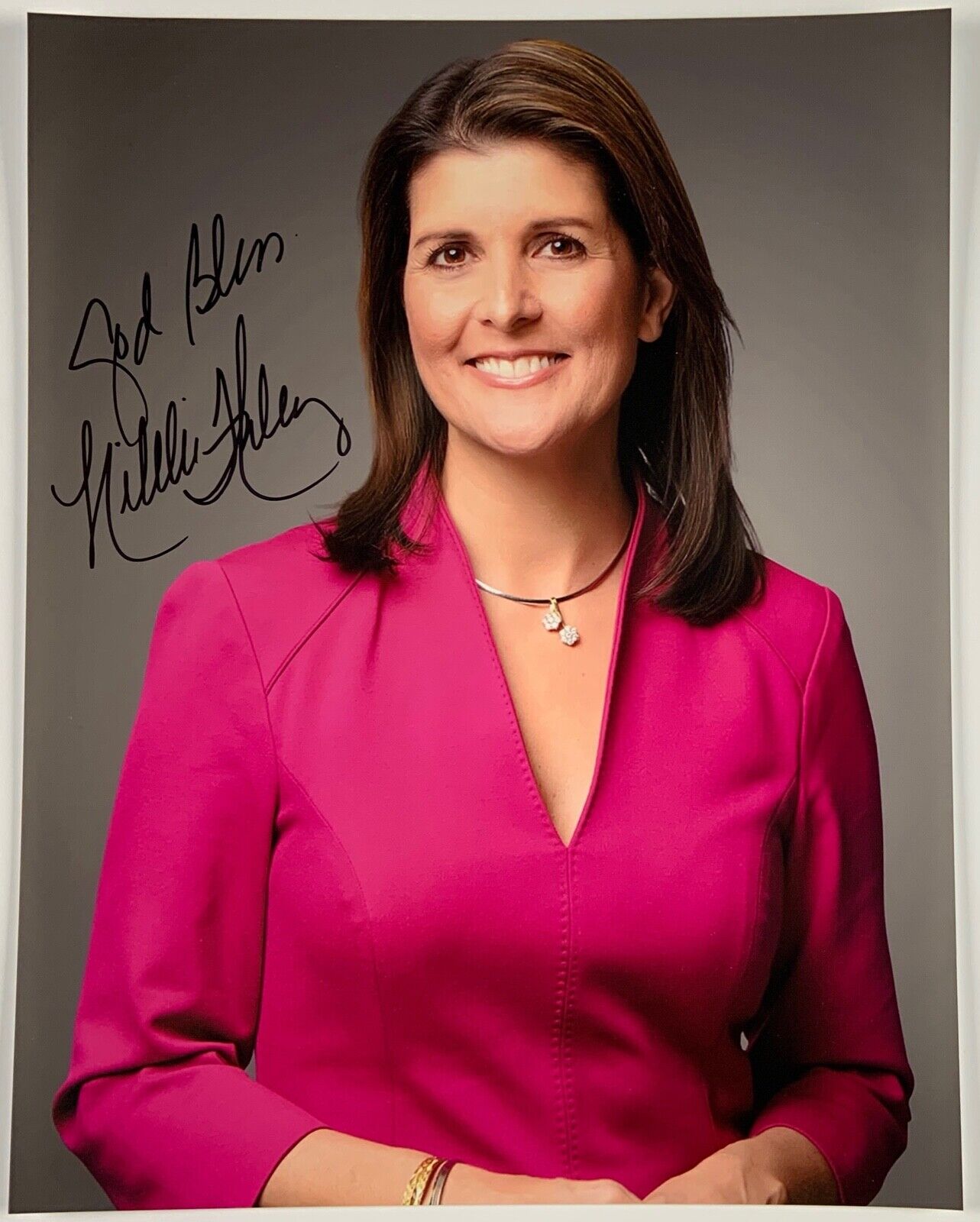 Nikki Haley Autograph Signed Photo Poster painting 11 x 14 JSA COA