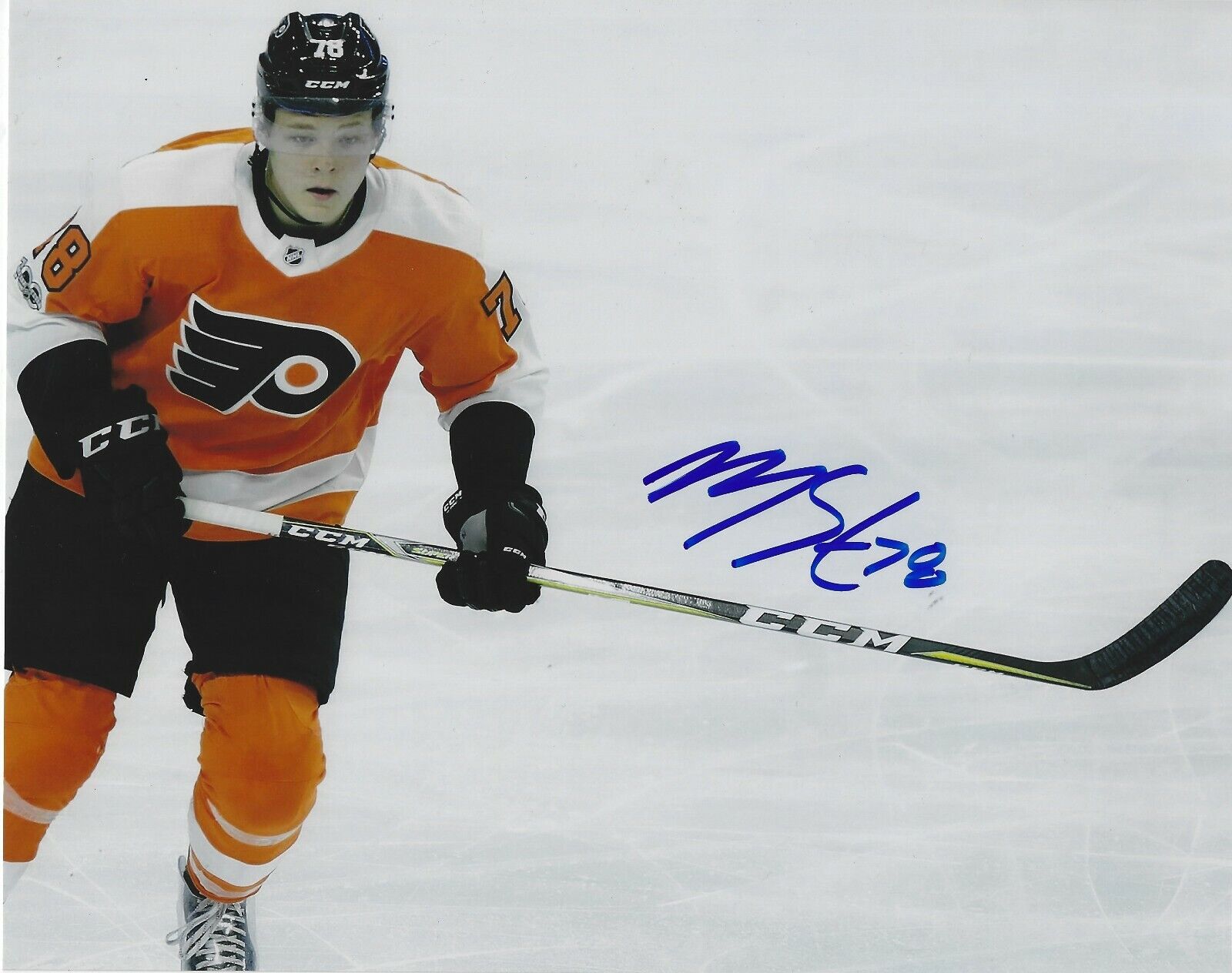 Signed 8x10 MATTHEW STROME Philadelphia Flyers Autographed Photo Poster painting - COA