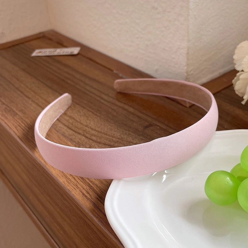 Retro Minimalist Women’s Solid Color Flower Cloth Hair Band