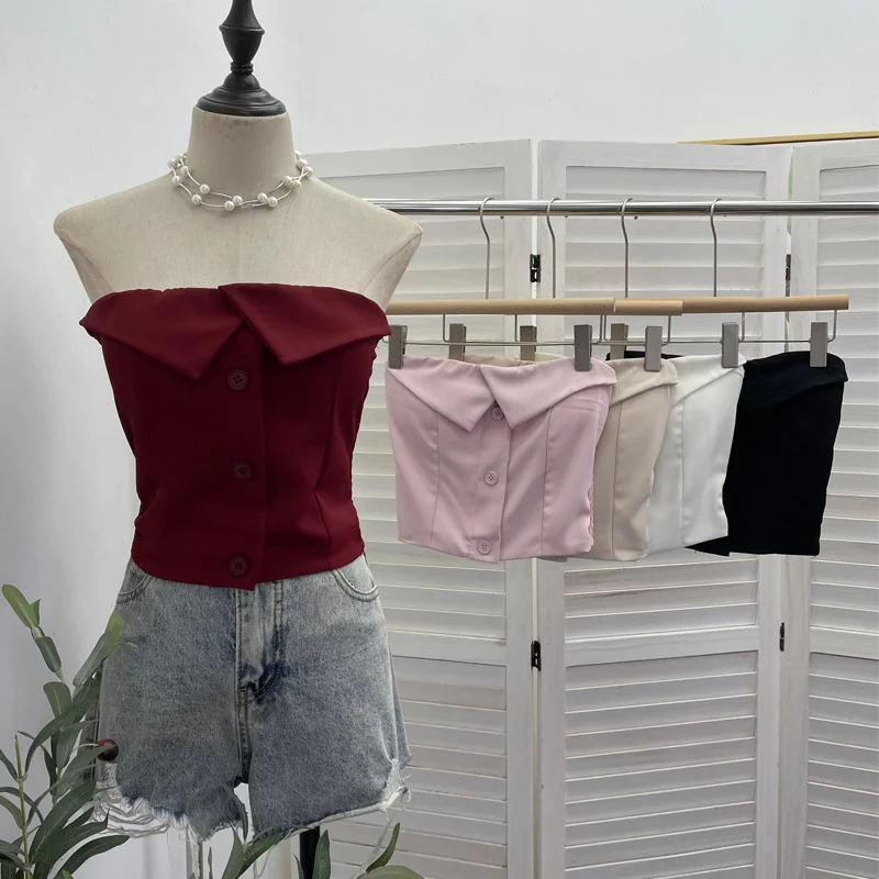 Nigikala Nigikala Shooting Retro Irregularly Hollow Knitted Jersey Dress Girl With Hottie Word Shoulder Collar Blouse 8101