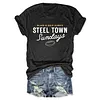 Black And Gold Always Steel Down Sundays Tee