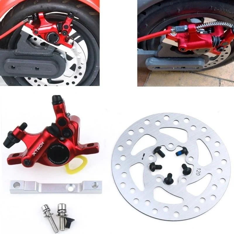 3 in 1 Scooter Modified Hydraulic Brake + 120mm Disc Brake Disc + Modified Seat Set For Xiaomi Mijia M365 Pro