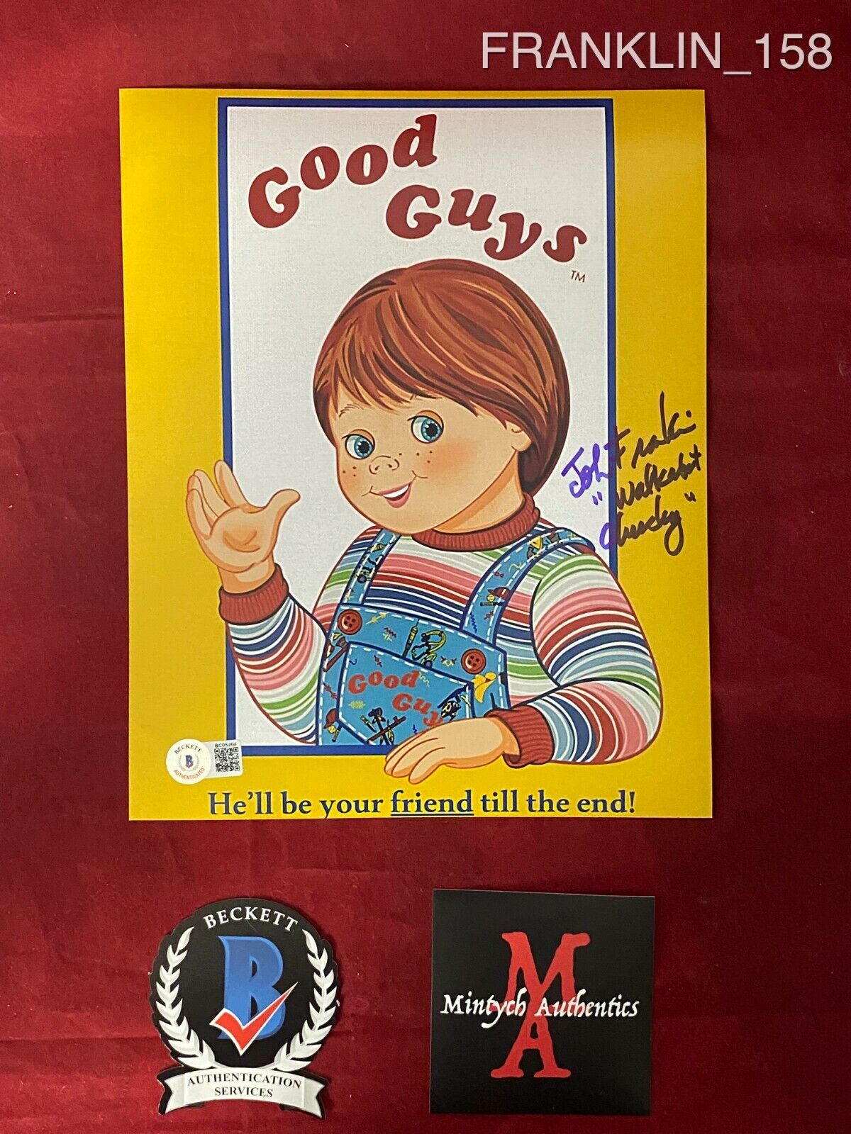 JONATHAN FRANKLIN AUTOGRAPHED SIGNED 8x10 Photo Poster painting! CHILD'S PLAY! BECKETT! CHUCKY!