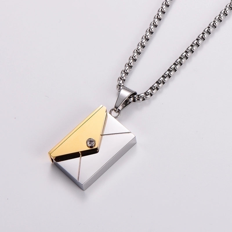 Minimalist Envelope 304 Stainless Steel Plating 18K Gold Plated Rose Gold Plated Unisex