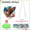 (US Local)US Flag Eagle Diamond Art Hanging Pendant 5D DIY Diamond Painting Dots Pendant