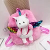 Kid Baby Girl Unicorn Bag 3D Zipper Toy Doll Backpack For Kidergarten