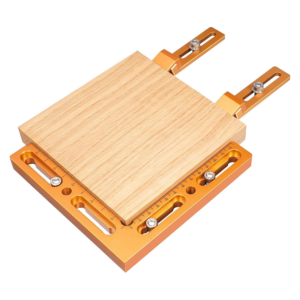 CNC Workpiece Positioning Fixture, CNC Vise/CNC Clamps for T-Slot & Perforated Tables - Woodworking Fixture with Repeatable Positioning Side Clamping, CNC Machining, Engraving, and DIY Projects