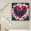 Diamond Painting-DIY Crystal Rhinestone Black Rose Heart Dance Girl(Box Packaging)