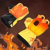 Rechargeable USB Fingerless Heated Gloves w/3 Heating Levels for Sports Skiing
