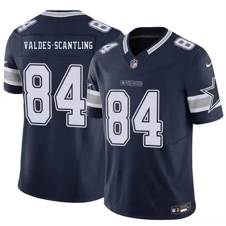 Men's Dallas Cowboys #84 Marquez Valdes-Scantling Navy 2026 NFL Draft Vapor F.U.S.E. Limited Jersey
