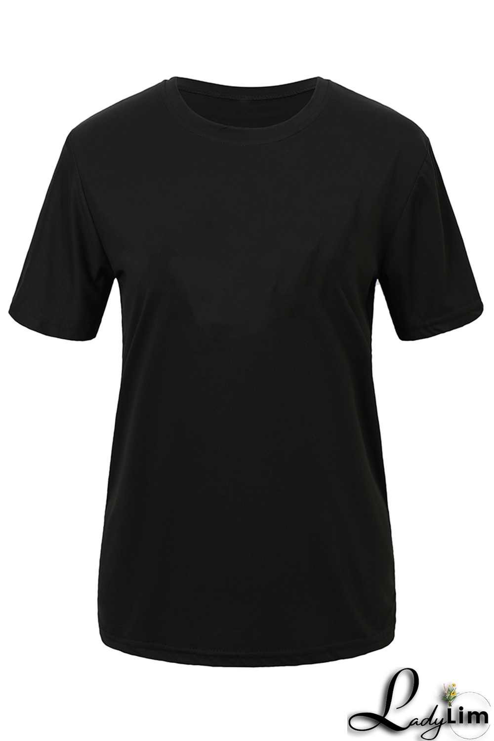 Black Casual Street Print Patchwork O Neck T-Shirts