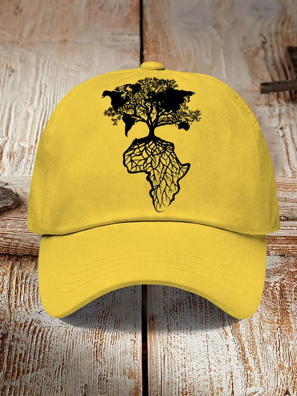 Men's Africa Is The Root Of The World Art Print Hats